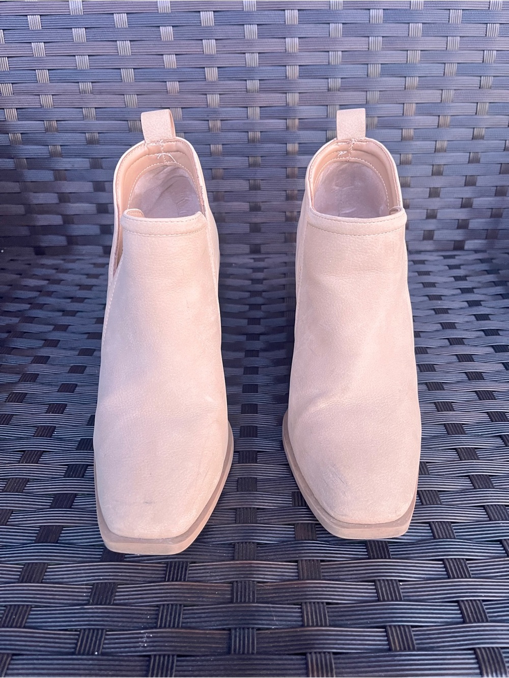 a new day Beige Suede Slip-On Ankle Booties